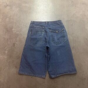 Y2K exsto mens blue jorts baggy‎ skater 5 pocket hiphop